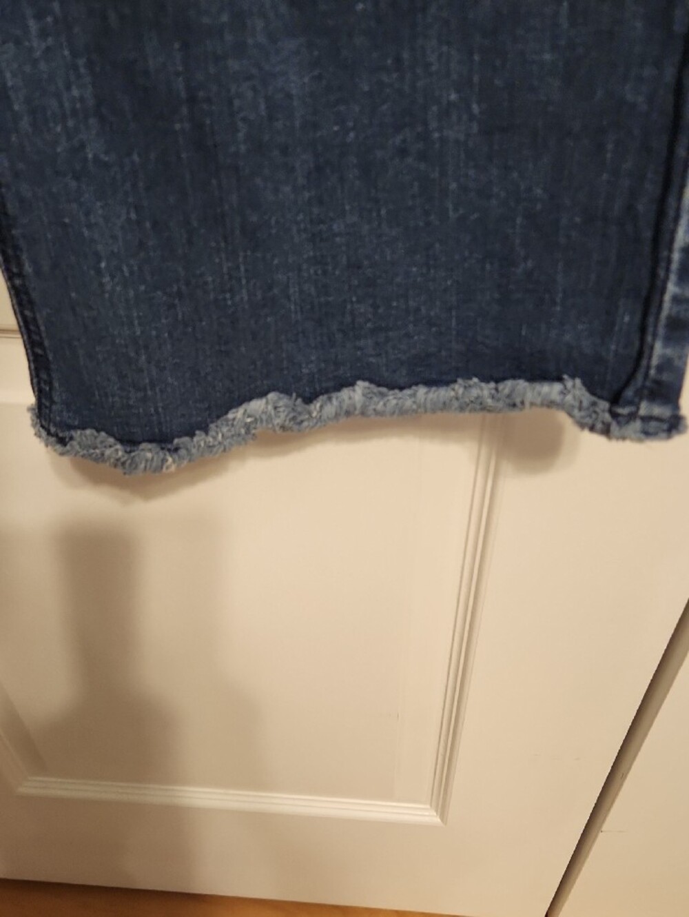 Democracy Medium Wash Flared Jeans with Raw Hem - Picture 4 of 5